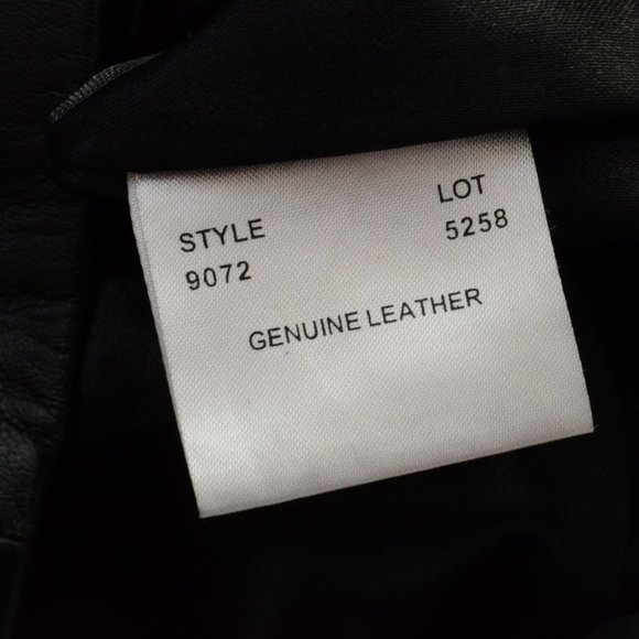 Bagatelle Black Leather Jacket Size Large Full Zip - Picture 13 of 14